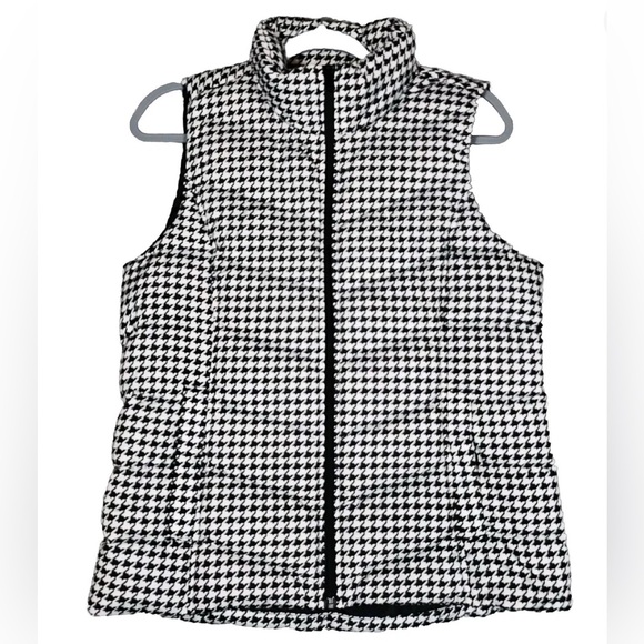 Lands' End Jackets & Blazers - UEC Lands' End Women's Houndstooth Puffer Vest Sz Small